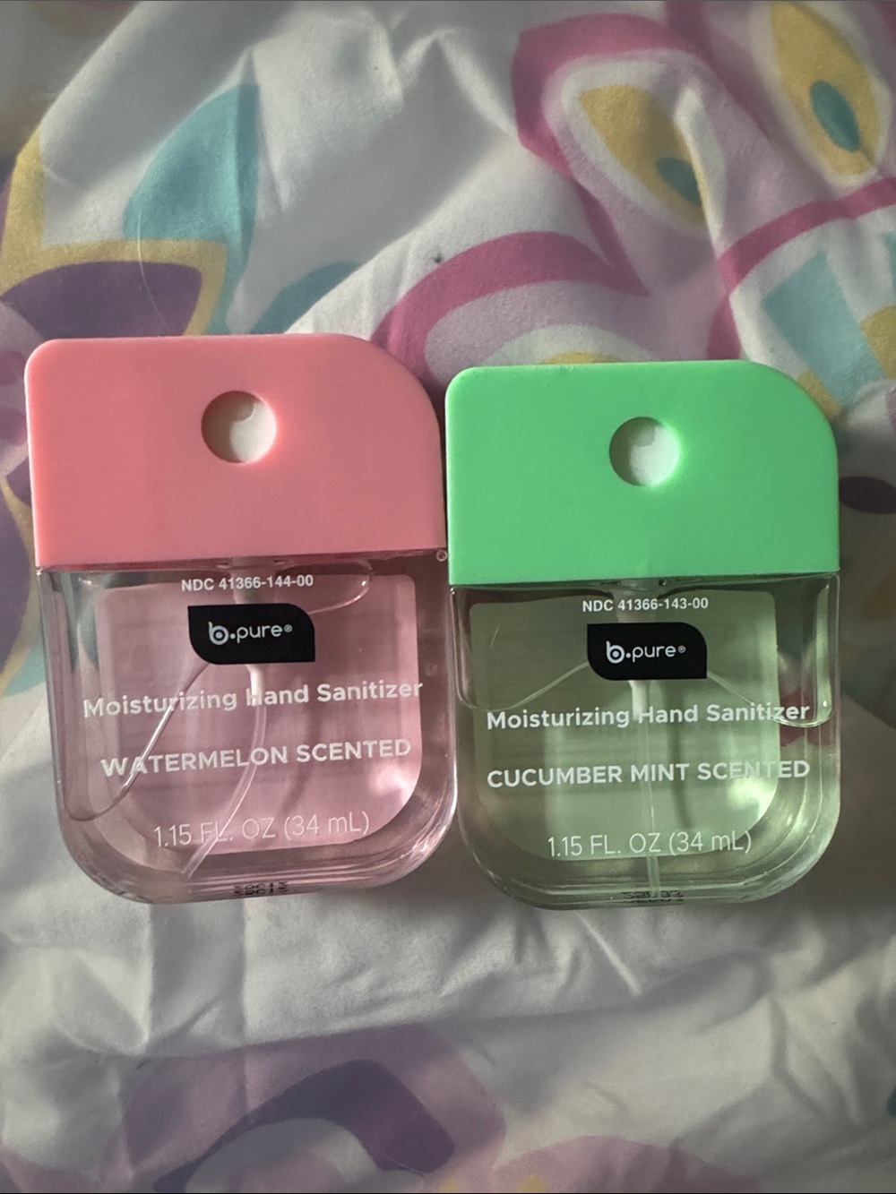 Moisturizing Hand Sanitizer - Watermelon Pink & Cucumber Mint Green (Pack)